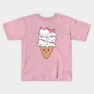 Cat Ice Cream is so kawaii Kids T-Shirt